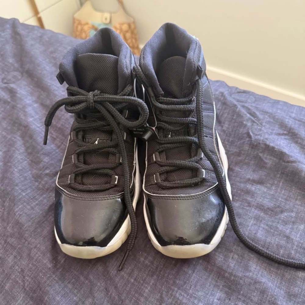 Jordan Kids Black Sneakers with White Trim